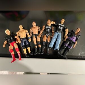 Wrestling Action Figures Set - Multicolor